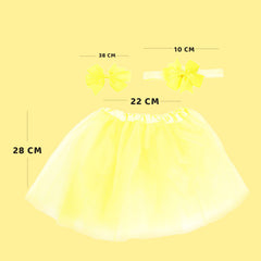 SYGA New Born Baby Girl Photography One Tutu Skirt with Two Flower Headband Skirt Baby Girl Shower Suit - Beige