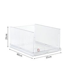 SYGA Wardrobe Layered Partition Storage Artifact Foldable Clothes Storage Box Wardrobe Finishing Box Drawer Type Cabinet Layered Rack (Small, Grey)