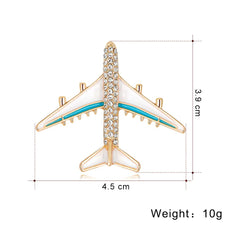SYGA Brooch Pin Fashion Crystal Rhinestone Jewellery Pin Vintage Clothing Accessories Decoration Aircraft Fashion Brooches for Women- S58