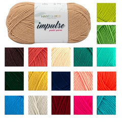 WOAFASHIONS - World of Arts Impulse Hand Knitting & Crochet Yarn, Premium Acrylic, 4 : Medium (Anchor Grey) (100gms / 3.5oz / 200mtr / 218yds)