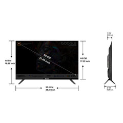 Kodak 80 cm (32 inches) Matrix Series QLED Android Google TV 32MT5077 HD Ready (Black)