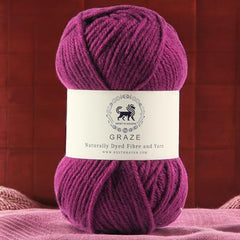 Nestnhaven Acrowools Graze Hand Knitting and Crochet Yarn. Pack of 1 Ball - 100gms. Shade no - NNHG001 (Berry Purple)