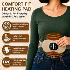 BRONTIX Period Cramp Relief Massager, Cordless Heating Pad
