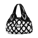 SYGA Women's Printed PU Leather Hobo Bag, Multiple Colors and Patterns, Crossbody Shoulder(CIRCLE PATTERN)