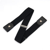 SYGA Jeans Belt Elastic Women's Punch-Free Decoration buckle Style Lazy Belt