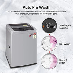 LG 7.5 Kg 5 Star Smart Inverter Technology Fully Automatic Top Load Washing Machine (T75VBMB1Z, Auto Prewash, Turbodrum, Stainless Steel drum, LED Display, Smart Diagnosis, Middle Black)