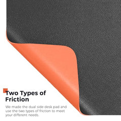V-CUBE Designs Premium Vegan Leather Dual Color Desk Mat 75X40cm 1.8mm Thick| Laptop Mat/Extended Large Mouse Pad, Reversible Deskspread |High Tear/Peel Strength|Anti-Slip,Splash-Proof| Blue&Yellow