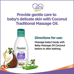 Himalaya Baby Massage Oil 200ml | All-round growth | Strong Bones & Muscles | Ashwagandha, Country Mallow & Aloe Vera | No.1 Dr. Recommended Brand| Vitamin E | 99% NOI | Mineral oil free