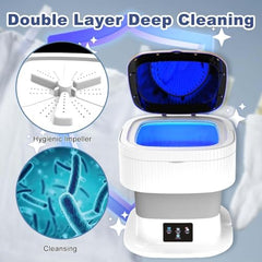 Semi Automatic Folding 2kg Top Loading Mini Washing Machine with Dryer Deep Cleaning for Underwear Washing Machine Clothes