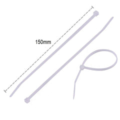 SYGA Nylon Cable Tie Self Locking Zip Ties Strong Cable Tie-Wrap, 150mm Wire Ties, Pack of 1000pcs(White)