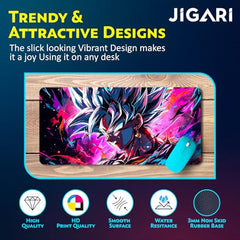 JIGARI Extended Anime Large Mouse Pad (11 x 23 Inch) | Gaming Mousepad for Laptop, Desktop & Keyboard | Smooth Surface | Anti-Slip Rubber Base (Zoro - Sword Master - One Piece (P08))