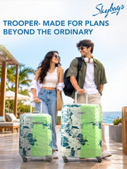 Skybags Trooper Set of 3 (S+M+L) Printed Hard Case Trolley Bags, Green