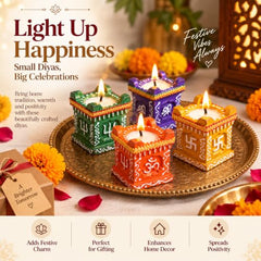 BUC Tulsi Diya for Diwali Decoration | Colourful Wax Candle | Set of 24 | Tulsi Shape Wax water bowl floaters | Festive home decor & gifting under budget | diwali decoration for home | fancy diyas