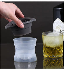 SYGA Round Silicone Sphere Ice Ball Mold Ice Maker Ice Ball Maker Ice Tray Mold Spherical Ice Tray Gray Small