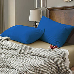 safhome Soft Pillow Covers 20 x 32 Inches - 100% Egyptian Cotton 400 Thread Count Set of 2 Pillow Cover Set Envelope Closure Hotel Quality Pillowcase - Aqua Blue