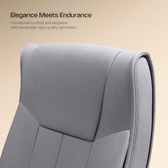 Green Soul Kiev Orthopedic Boss Chair | Leatherette Office Chair | Ergonomic Executive Chair with Spacious Cushioned Seat | Heavy Duty Metal Base | Rocking Function (Black)
