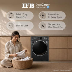 IFB 11 Kg 5 Star, Ai DOS, OXYJET, 9 Swirl Wash, Steam Refresh, Eco Inverter, WiFi, DeepClean® Fully Automatic Front Load Washing Machine(EXECUTIVE PLUS OXN 1114, 2X Power Steam®,Inbuilt Heater,Silver)