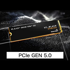 Western Digital WD_Black Internal SSD 1TB NVMe PCIe Gen5 x4 (Read Up to 14,900MB/s Writing, Up to 11,000MB/s) M.2 2280 SN8100 Gaming PC 5 Years Warranty