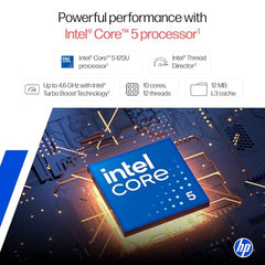 HP 15 (i5 14th Gen), Intel Core 5-120U, 16GB RAM, 512GB SSD, FHD, Anti-Glare, 15.6''/39.6cm, Win11, M365 Basic(1yr), Office24, Silver,1.59kg, fd0664TU, FHD Camera w/Shutter, Backlit Laptop