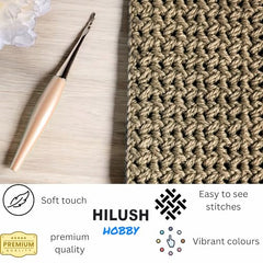 HILUSH Hobby,Wool Yarn dk Acrylic Hand Knitting Yarn Ball (100g/1 Ball),Suitable for Craft amigurumi Shade 001 (Sky Blue)