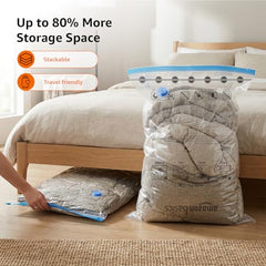 amazon basics Vacuum Compression Storage Bags with Hand Pump - Medium, 5-Pack