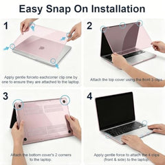 ZORBES® Laptop Cover 13.3 Inch for MacBook Air M1 A2337 A2179 A1932 Mac Book Air 13 Inch Case Compatible with Apple 2020 2019 2018 Release Waterproof Clear Plastic Hard Shell Case Cover Protector