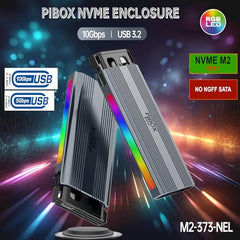 PiBOX India NVME M2 Enclosure Fan, SSD Enclosure - USB 3.2 10Gbps, Tool-Free M.2 NVMe Case, PCI-E NVMe Reader, USB-C, Supports M & B&M Keys, 2230/2242