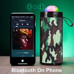 PerfX M21VP Portable Bluetooth Speaker 10W – Thunder Bass, Inbuilt Disco Lights, Wireless Speaker for Party & Outdoor (Disco Light 10 W Bluetooth Speaker, Green)