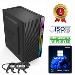 CloudVU Desktop PC,Core i7-GEN4 Turbo | 16GB RAM | 512GB M.2 NVMe SSD | HDMI, VGA,LAN,USB 3.0,Clocite Copper CPU Fan,HD Graphics (Windows 11 Pro License & MS Office/i7,16GB,512GB,Cosmic)