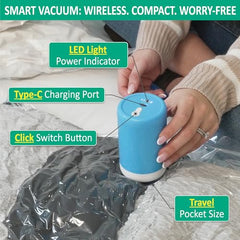 16 Travel Compression Bags Vacuum Packing, Roll Up Travel Space Saver Bags for Luggage, Cruise Ship Essentials (6 Large Roll/6 Medium Roll/4 Small Roll)