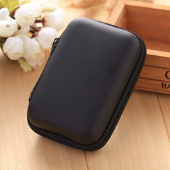 SYGA Headphone Storage Bag Mobile Phone Data Cable Charger Storage Box Headphone Bag Digital Storage(Black)