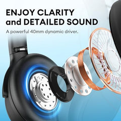 Edifier Wh700Nb Active Noise Cancelling Headphones - 68H Playtime - Ai Call Noise Cancellation - Dual Device Connection - Lightweight & Foldable Design - Fast Charge - Bluetooth 5.3 - Ivory - On Ear