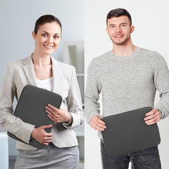 Meyaar Laptop Sleeve 13 Inch with Accessory Pouch, Soft Plush Fur Lined Zipper Case for MacBook Air 13.6” M2/M3/M4/M5, Pro 13”/14” M1–M5, Neo 13 (Black, for 13"/13.3" MacBook)
