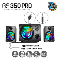 Ant Esports GS150 Computer Speakers, 2.0CH PC Speakers, in-line Volume Control, 6W USB Powered Stereo Desktop Speakers with 3.5mm AUX for PC/Laptop/Projector/Tablet/Cellphone