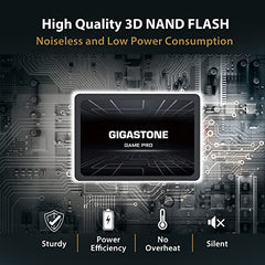 Gigastone Game Pro 5-Pack 256GB SSD SATA III 6Gb/s. 3D NAND 2.5" Internal Solid State Drive, Read up to 510MB/s. Compatible with PS4, PC, Desktop and Laptop, 2.5 inch 7mm (0.28”)