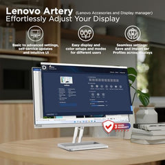 Lenovo L-Series 27 inch (68.5cm) QHD IPS Monitor| 100Hz, 1ms, FreeSync, 99% sRGB, 90% DCI-P3, 3Wx2 Speakers, 2X HDMI 2.1, 1x DP 1.4, Tilt, Swivel, Pivot Height Adjust Stand, Grey, L27q-4A