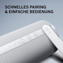 We. by Loewe Hear 2 Portable Bluetooth Speaker, 60W Music Power, Deep Bass Subwoofer, 17 Hr Long Battery Life, IPX4 Water Resistant, USB-C Wireless Speaker for Home & Outdoor, Storm Grey