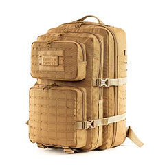 TRIPOLE Force Plus Tactical Army 50 Litre Bag & Backpack with Laser-cut MOLLE (50 Litres Black)