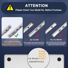 Saco for MacBook Air 13 inch Case M5 2026 M4 2025 M3 M2 2024-2022 A3449 A3240 A3113 A2681 100% Match Official Color, Scratch Resistant, Easy to Snap on | MacBook Air 13.6 inch Case