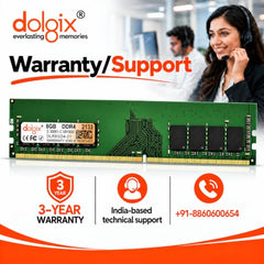Dolgix 8GB DDR4 Desktop RAM 2133MHz | Desktop-Memory| U-DIMM | Long-DIMM | PC4-17000 | 1Rx8 Single Rank | 3-Year Warranty- (Made in India)
