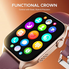boAt Ultima Ember smartwatch with 1.96” AMOLED Display, AOD, Personalized Fitness Nudges, Functional Crown,100+ Sports Modes, Create Your Own Watchface, smartwatch for man and Woman (Steel Black)