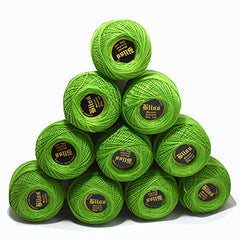 Dhruv Crafts Crochet Cotton Thread Yarn for Cross Stitch, Knitting, Embroidery & Craft Projects, Mercer Crochet Thread Ball, Shade B25 Red, 20 Gram, 0.5 MM Thickness, Sewing & DIY Supplies