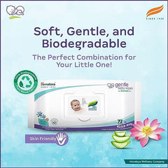 Himalaya Nature Touch Water Wipes for Baby's Sensitive Skin | 72NxPack of 3 | With Organic Coconut Oil | 99% Pure Water | 100% Plant-Based Biodegradable Wipes