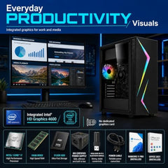 Desktop PC | Core i7 4th Gen | 16GB RAM | 512GB SSD | 5G WiFi 6 + Bluetooth 5.4 | HD Graphics 4600| HDMI/VGA/USB 3.0 | Windows 11 Pro & Office 2021 Installed | 2-Year On-Site Warranty
