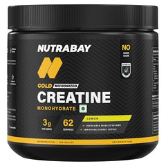 Nutrabay Pure Series Micronised Creatine Powder Monohydrate, Pre/Post Workout Bodybuilding, Crossfit Supplement, 250 g (Unflavoured)