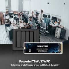 Gigastone 【NAS Certified】 High Endurance M.2 SSD 2TB (2-Pack) for Data Cache and Fast Boot, NVMe PCIe Gen3 Up to 2600MB/s, TLC Flash with SLC Caching, 24/7 Reliable for Gaming/PC/NAS, 5-Year Warranty