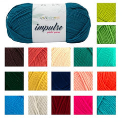WOAFASHIONS - World of Arts Impulse Hand Knitting & Crochet Yarn, Premium Acrylic, 4 : Medium (Anchor Grey) (100gms / 3.5oz / 200mtr / 218yds)