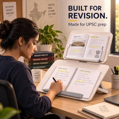 Sunchhaya Acrylic Book Stand for Reading – Clear Adjustable Book Holder with 360° Rotating Base, Foldable Reading Stand for Desk, Cookbook, Tablet & Laptop Stand, Height & Angle Adjustable (R22H)