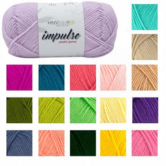 WOAFASHIONS - World of Arts Impulse Hand Knitting & Crochet Yarn, Premium Acrylic, 4 : Medium (Anchor Grey) (100gms / 3.5oz / 200mtr / 218yds)