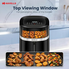 Havells Prolife Stellar Chef Smartchoice Air Fryer 5.5 Ltr|1500 Watts|See Through Window|Aerocrisp Tech: Rapid air circulation in every direction|Non Stick Silicon Coated Basket|2 Year Brand Warranty